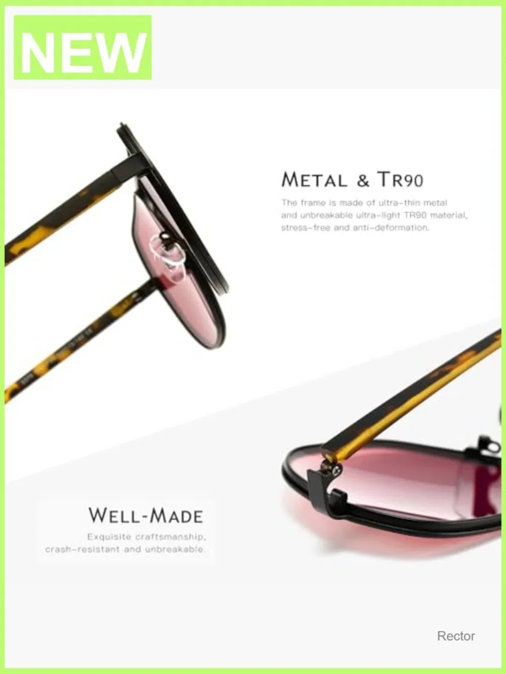 Polygon Aviator Sunglasses Polarized Trendy Square Retro Pilot Shades UV